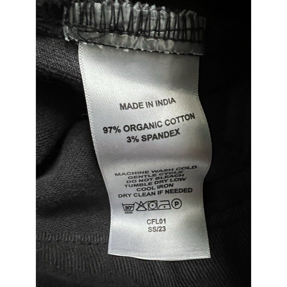 Quince High Rise Organic Cotton Twill Barrel Pants Black Comfort Oversized 8 - Picture 7 of 12